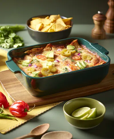 Peugeot Appolia Rectangular Ceramic Baking Dish, 10" X 8" In Green