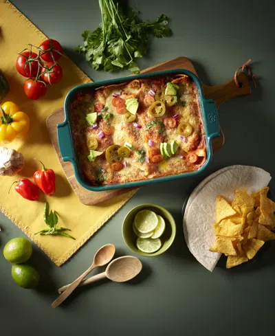 Peugeot Appolia Rectangular Ceramic Baking Dish, 10" X 8" In Green