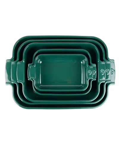 Peugeot Appolia Rectangular Ceramic Baking Dish, 8" X 6" In Green