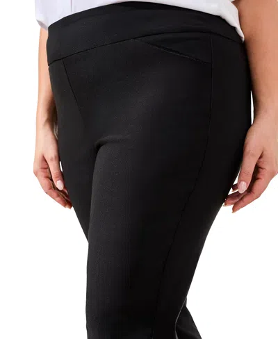 Tribal Plus Size Flatten-it Pull-on Ankle Pant In Black