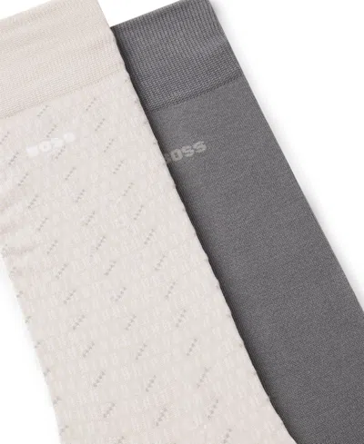 Hugo Boss 2pk. Mini Pin Crew Socks In Multi