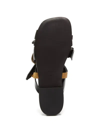 Acne Studios Leather Belts Strap Sandals In Black