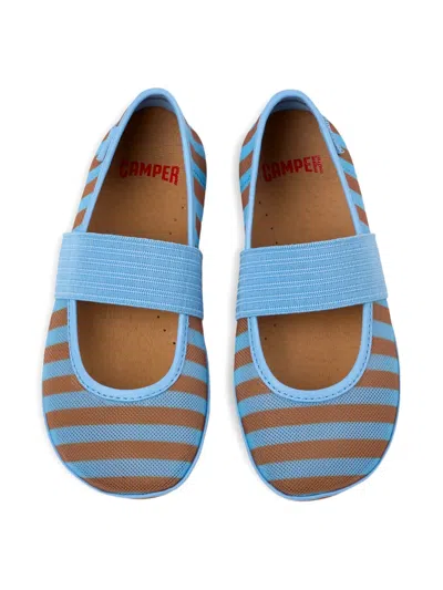 Camper Right Striped Strap Ballerinas In Multi
