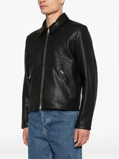 Won Hundred Dutton Leather Jacket In Black