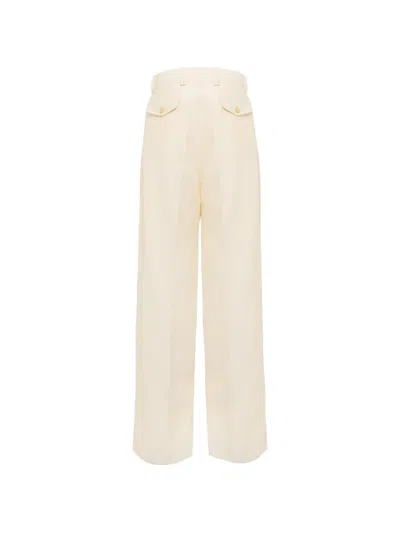 Laneus Button Trousers In Neutral