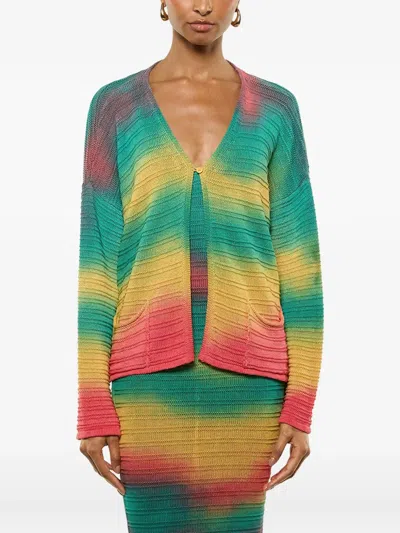 Laneus Front-pocket Cardigan In Multi