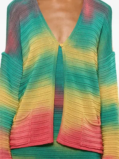 Laneus Front-pocket Cardigan In Multi