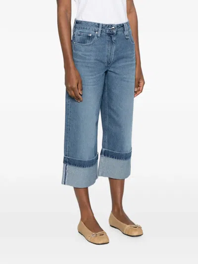 Simone Rocha Cuffed Jeans In Blue