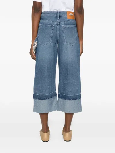 Simone Rocha Cuffed Jeans In Blue