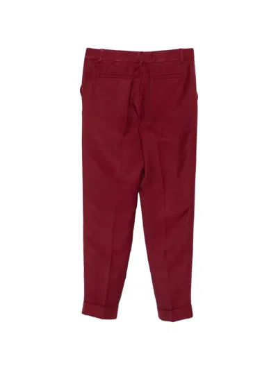 P.a.r.o.s.h Raisa Button Tailored Trousers In Red