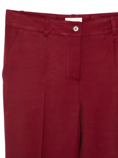 P.a.r.o.s.h Raisa Button Tailored Trousers In Red