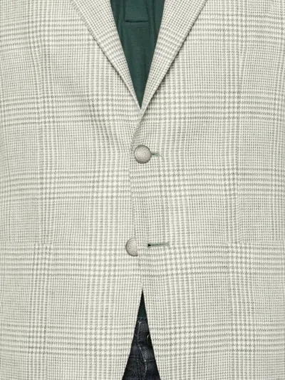 Tagliatore Check-pattern Blazer In Gray