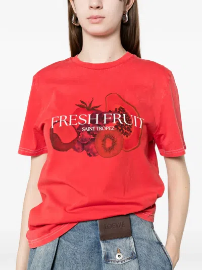 Elite Fruit-graphic T-shirt In Red