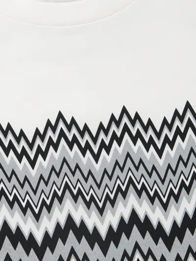 Missoni Zigzag Patterned T-shirt In White