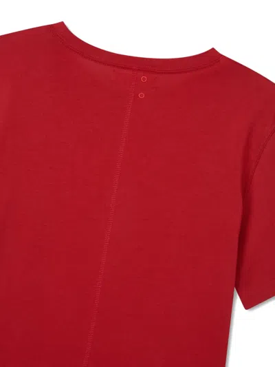 Tomboy Basic Drop-shoulder T-shirt In Red