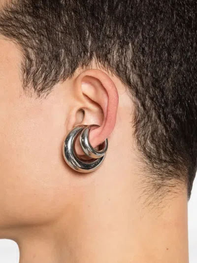 Panconesi Circle Ear Cuffs In White