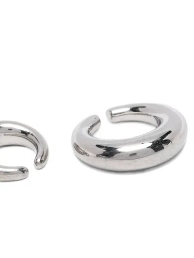 Panconesi Circle Ear Cuffs In White