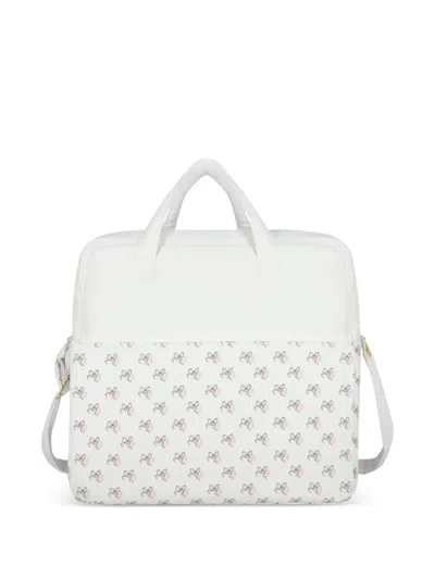 Escada Bow-print Changing Bag In White