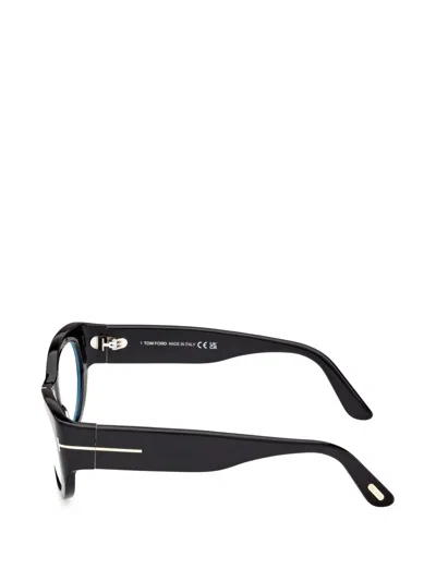 Tom Ford Round-frame Glasses In Black