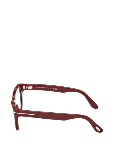Tom Ford 54mm Butterfly Optical Glasses In Red