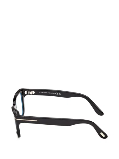 Tom Ford Ft6132-b Rectangular Eyeglasses In Black