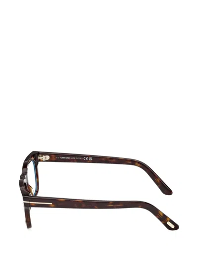 Tom Ford Square-frame Glasses In Brown