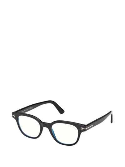 Tom Ford Round-frame Glasses In Black