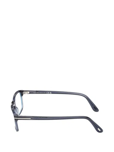 Tom Ford Rectangle-frame Glasses In Blue