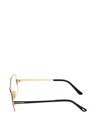 Tom Ford 54mm Rectangular Optical Glasses In Black