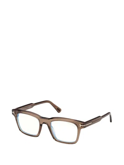Tom Ford Square-frame Glasses In Brown