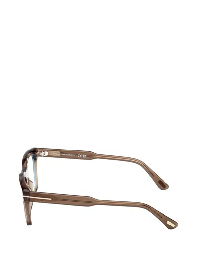 Tom Ford Square-frame Glasses In Brown
