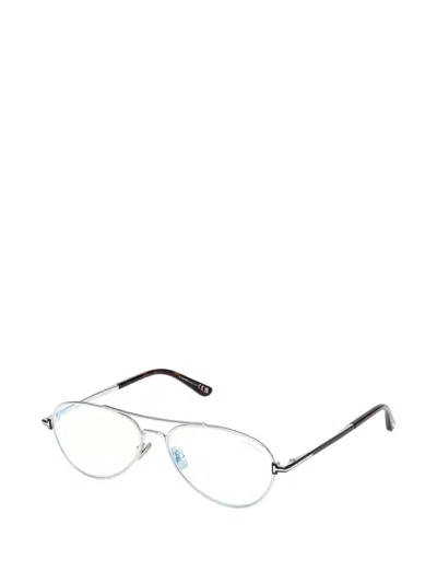 Tom Ford Pilot-frame Glasses In Silver