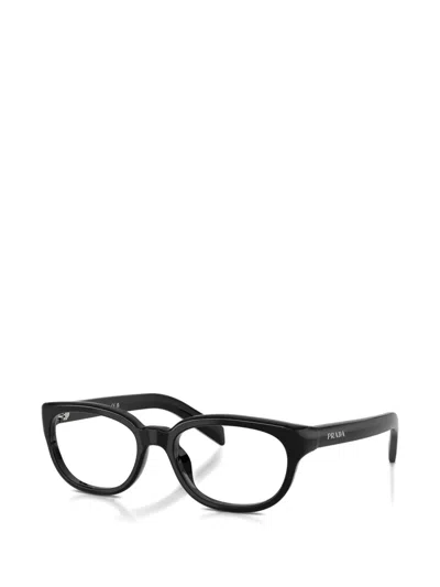 Prada Oval-frame Glasses In Pattern