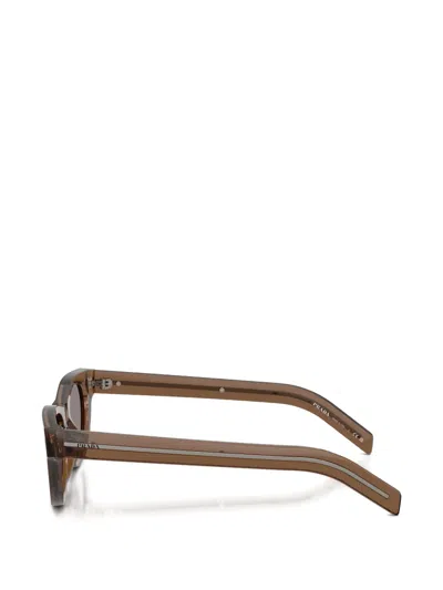 Prada Rectangle Frame Sunglasses In Brown