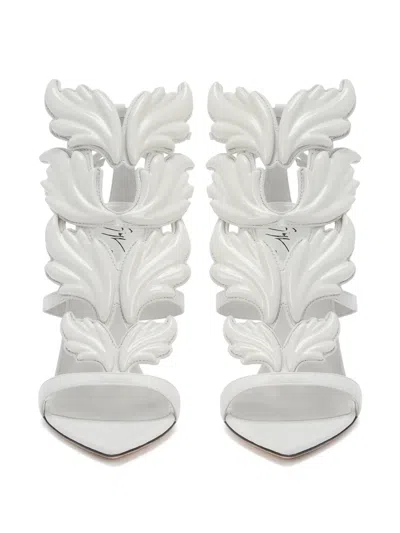 Giuseppe Zanotti 105mm New Cruel Leather Sandals In White