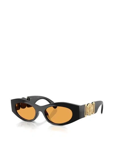 Versace 0ve4480u Angular Black Sunglasses In Black