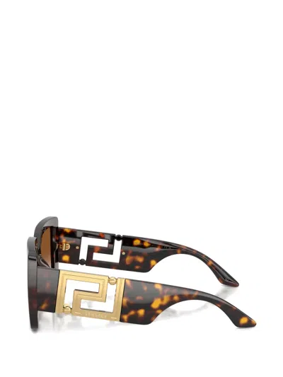 Versace 0ve4505u Rectangular Tortoiseshell Sunglasses In Green