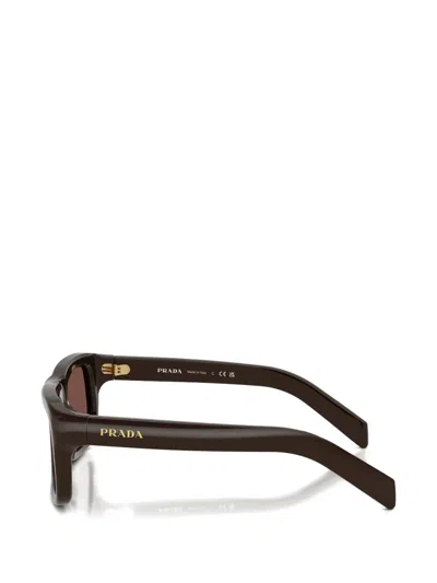 Prada Rectangle Sunglasses In Brown