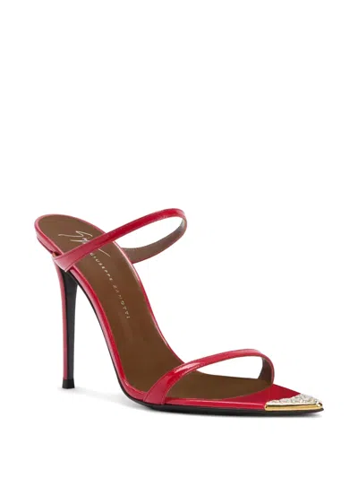 Giuseppe Zanotti Intriigo Jewelry Metal-detail Sandals In Red