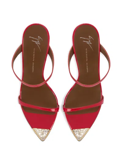 Giuseppe Zanotti Intriigo Jewelry Metal-detail Sandals In Red