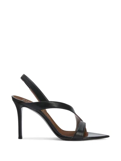 Giuseppe Zanotti 90mm Leather Pointed-toe Sandals In Black