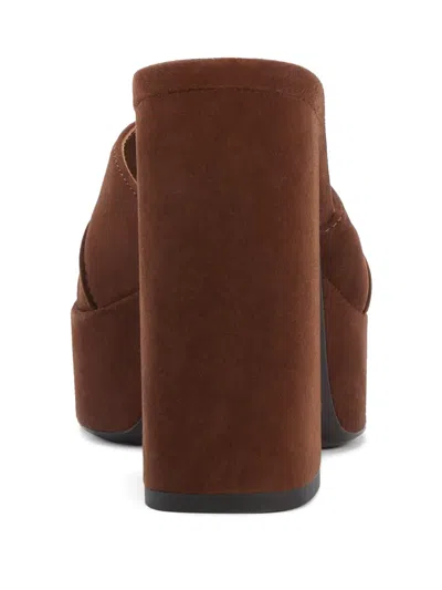 Giuseppe Zanotti 115mm Suede Platform Slide Sandals In Brown