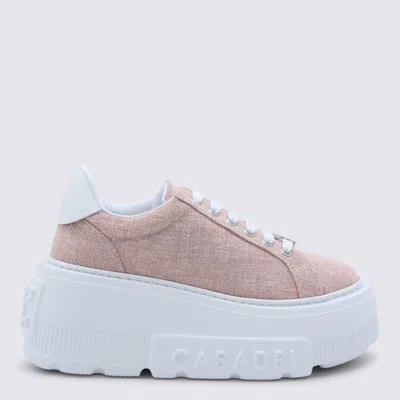 Casadei Pink Leather Nexus Solar Eclipse Sneakers