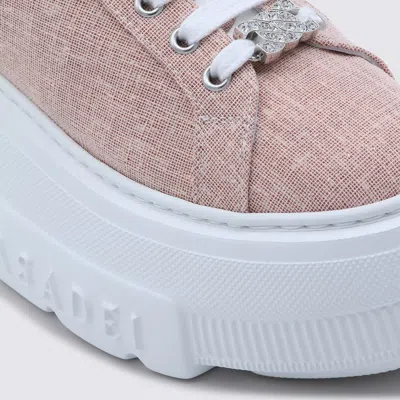 Casadei Pink Leather Nexus Solar Eclipse Sneakers