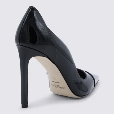 Jimmy Choo Brigitte Black Pumps With Thin Heel In Shiny Leather Woman