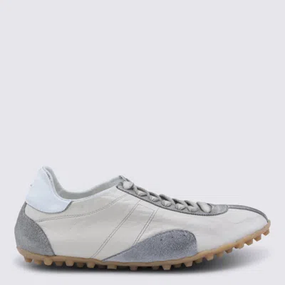 Maison Margiela Sprinters Beige Sneaker With Insert Design And Notched Sole In Leather Woman In Multi