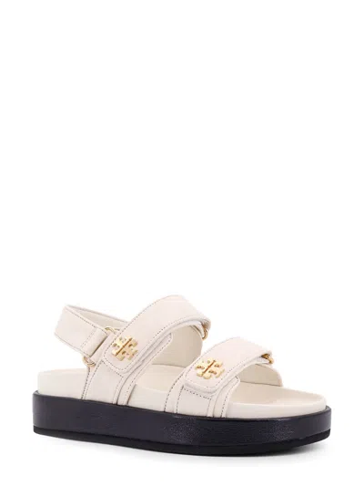Tory Burch Black Slingback Sandals With Double Strap In White