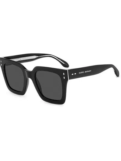 Isabel Marant 52mm Flared Rectangular Sunglasses In Black