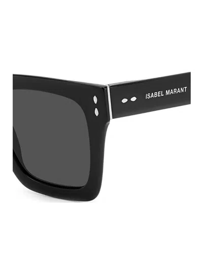 Isabel Marant 52mm Flared Rectangular Sunglasses In Black