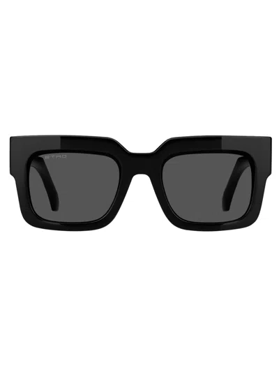 Etro 52mm Rectangular Sunglasses In Gray